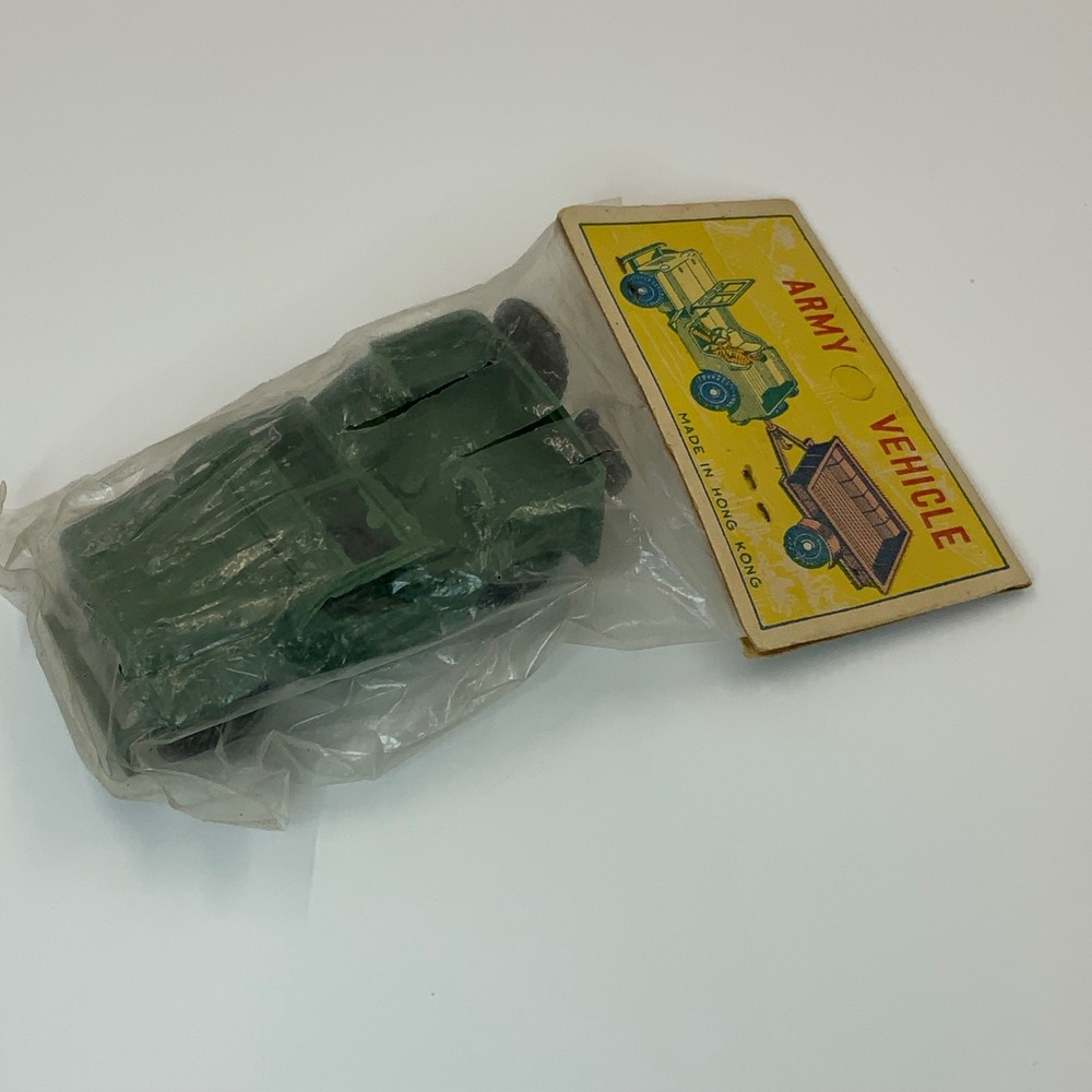 Vintage Army Vehicle Jeep‎ Toy Made in Hong Kong New in Bag Military Collectible